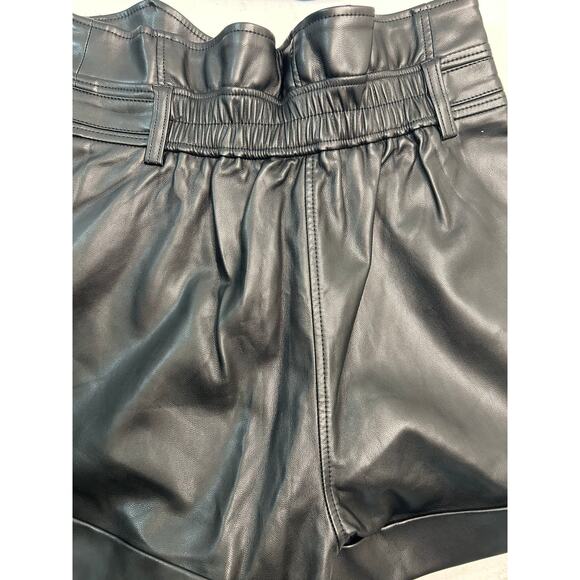 Super Cute Size M/8 Black Faux Leather Shorts and Royal Blue Corset Tank Top. - Picture 8 of 9